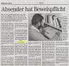 Absender hat Beweispflicht