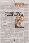 Schwiegersohn zum Unterhalt verpflichtet?